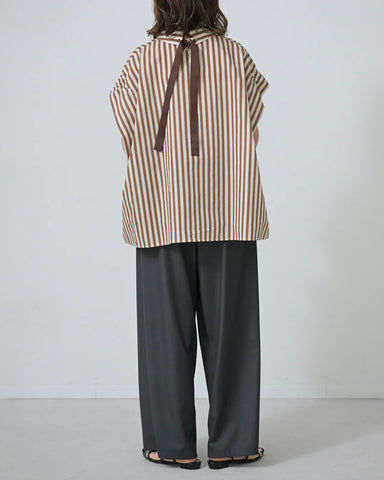 Herencia <br>Back Ribbon Stripe Blouse