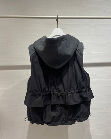mink chair<br>異素材ドッキングフードベスト