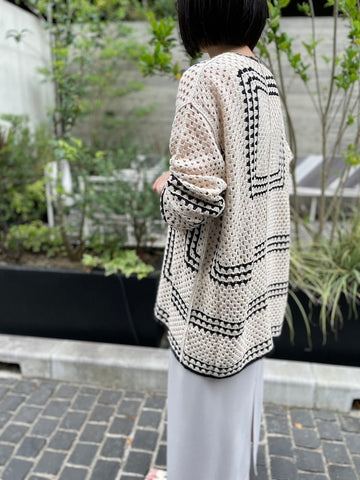 cafune<br>crochet knit cardigan