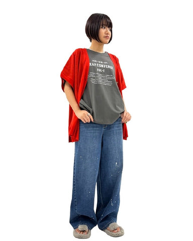 ayane<br>ポンチョ型ロゴTシャツ