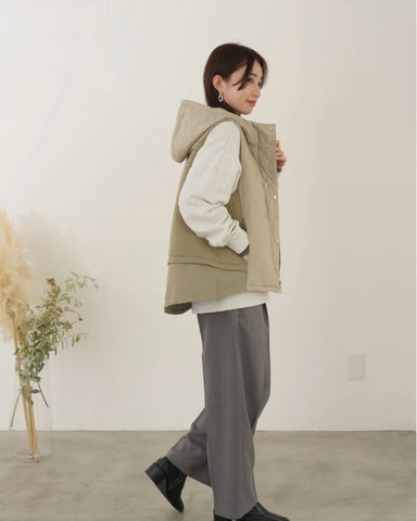 11月7日ライブ mink chair<br>キルティングフードベスト