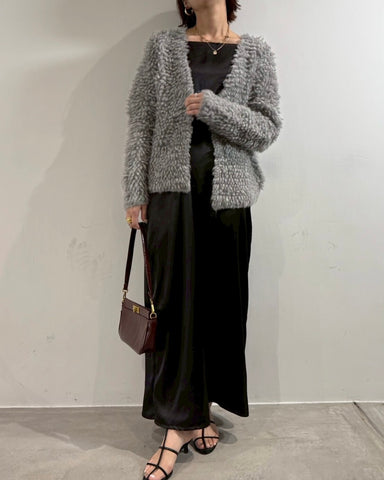 10月19日ライブ cafune<br> loop yarn knit jacket
