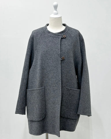 Herencia<br> Scarf-Attached Wool Coat