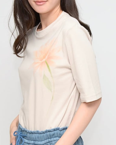 Praia<br>月下美人プリントTシャツ