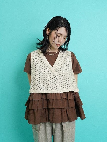 CYAN TOKYO<br>フリルレイヤーフレンチTOPS