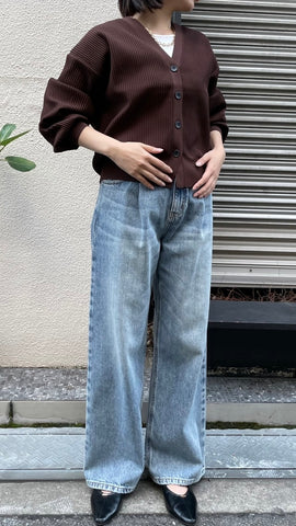 cafune<br>Vネックリブカーディガン