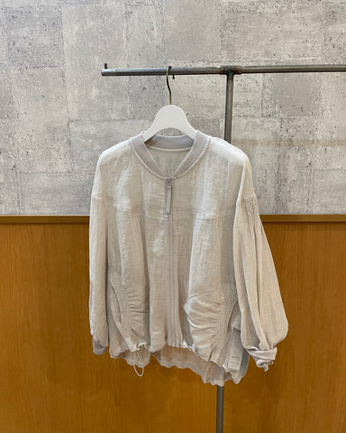 BLUE F RONCE<br>リネン混シアーZIP