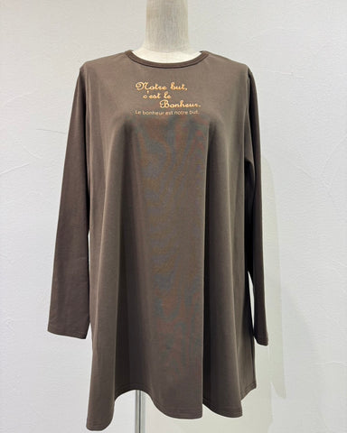 CYAN TOKYOご予約<br> フレアチュニックロゴL/S T