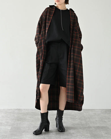 Herencia<br> Tartan Back Ribbon Shirt Dress