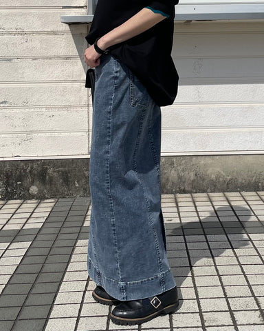 ayane<br> デニム地ペンシルスカート