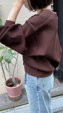 cafune<br>Vネックリブカーディガン
