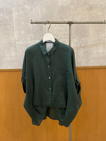 BLUE FRONCE<br>オーバーサイズドルマンリネンシャツ