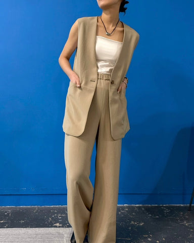 cafune<br>drape washer V neck gilet