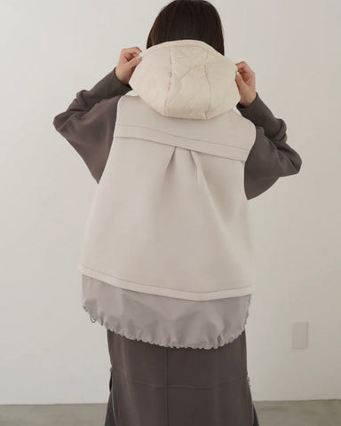 11月7日ライブ mink chair<br>キルティングフードベスト