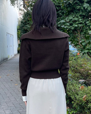 12月7日ライブ Herencia<br>リブショートジップニット