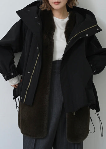 11月16日ライブ HERENCIA<br> Tech Coat & Faux Fur Vest