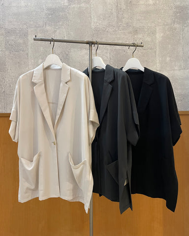 5月8日ライブ cafune<br>ノルディスブラウス風半袖テーラドジャッケト