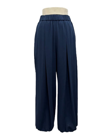 ayane予約<br> ストレッチジョーゼットタックワイドパンツ