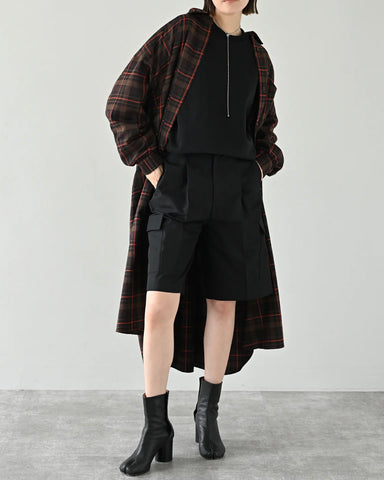 Herencia<br> Tartan Back Ribbon Shirt Dress