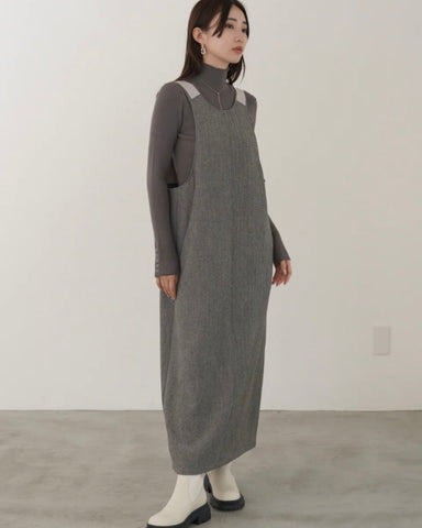 10月27日ライブ mink chair<br>ヘリンボンジャンパースカート