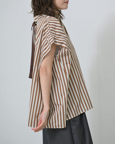 Herencia <br>Back Ribbon Stripe Blouse