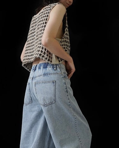 CYAN TOKYOご予約<br> フリンジツイードリブベスト