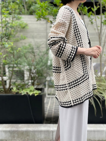 cafune<br>crochet knit cardigan