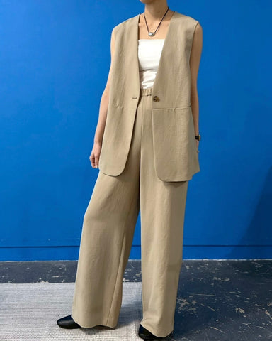 cafune<br>drape washer V neck gilet