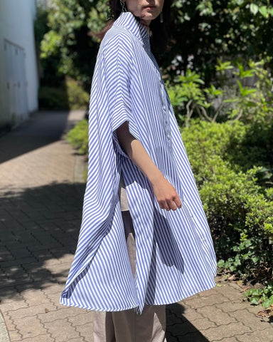 4月12日ライブ Margaux Vintage <br>ストライプロングシャツ