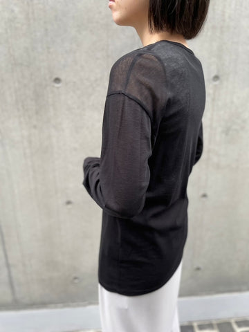 cafune<br>cotton gauze crew neck tops