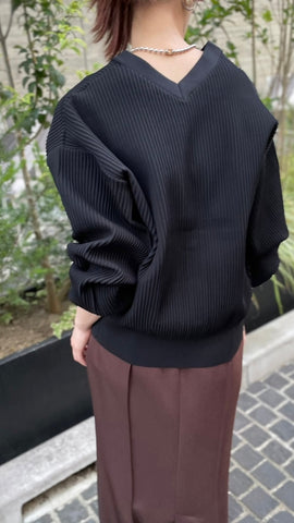 cafune<br>Vネックリブカーディガン
