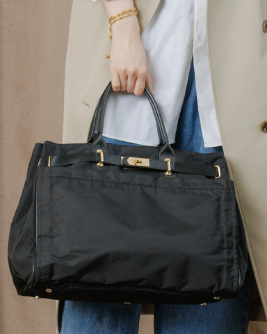 Stoy.<br> ポリエステルベルテッドトートバッグ