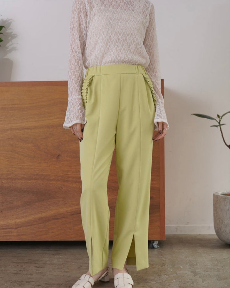 mink chair <br> ポケットフリルテーパードパンツ