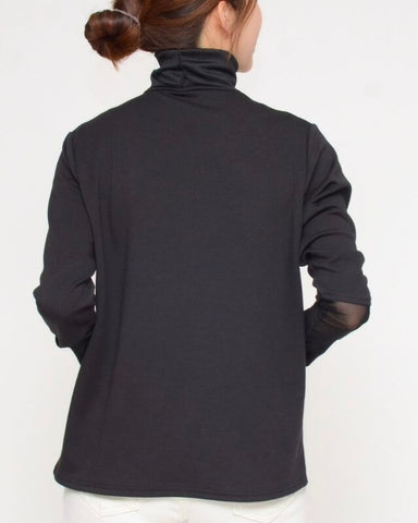 Praia<br>袖チュールハイネックカットソー