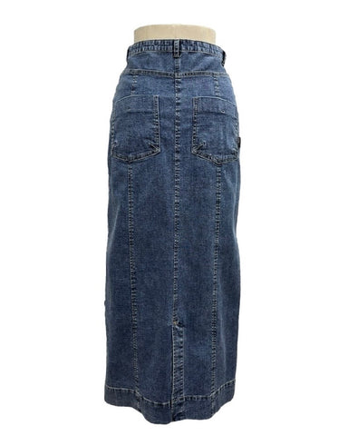 ayane予約<br> デニム地ペンシルスカート