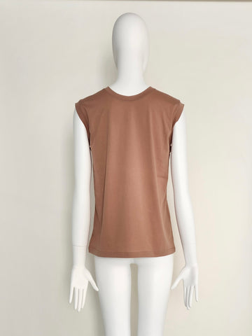 Boutique Ordinary<br> Sheer Sleeveless Logo T-shi