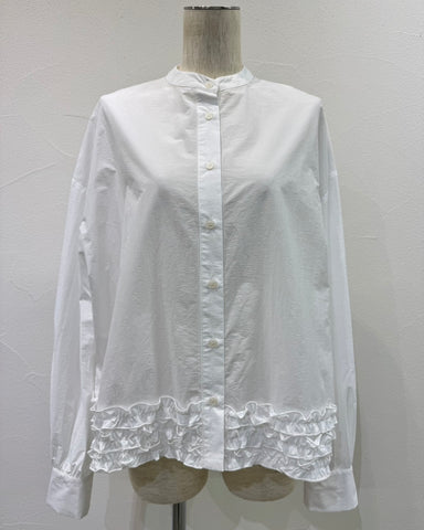 CYAN TOKYOご予約<br> ヘムフリルシャツ