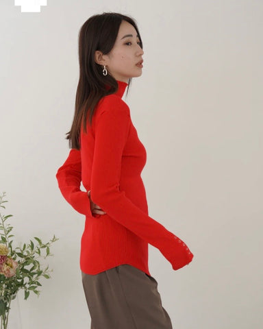 11月8日ライブ<br> mink chair<br>ドットボタンスリーブニット