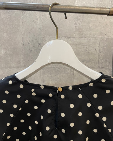 3月1日ライブ Margaux Vintage<br>ボリューム袖ドットブラウス