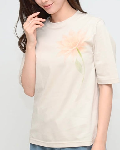 Praia<br>月下美人プリントTシャツ