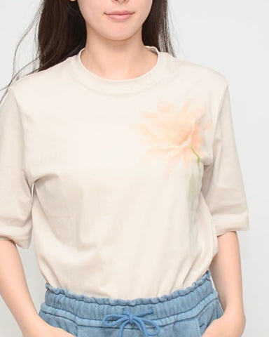 Praia<br>月下美人プリントTシャツ