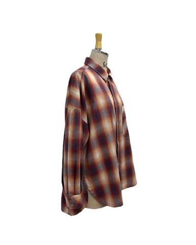 ayane予約<br> コットンチェックシャツ