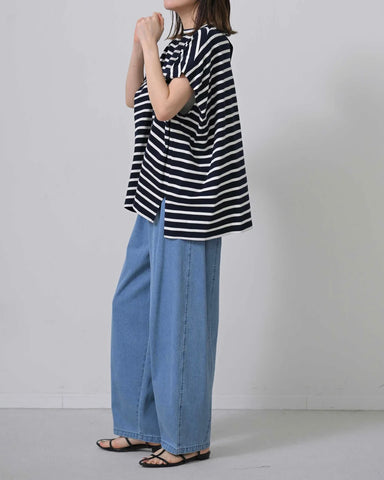 Herencia<br>バックリボンボーダーカットソー
