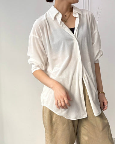 9月21日ライブ cafune<br> velour relax shirt