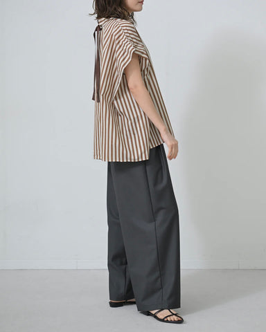 Herencia <br>Back Ribbon Stripe Blouse