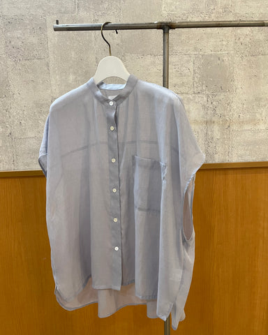 5月10日ライブ cafune<br>バンドカラーフレンチスリーブシャツ