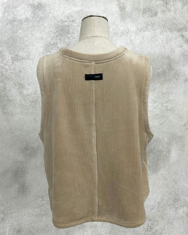 ayane予約<br>ストレッチコーデュロイボンバーベスト