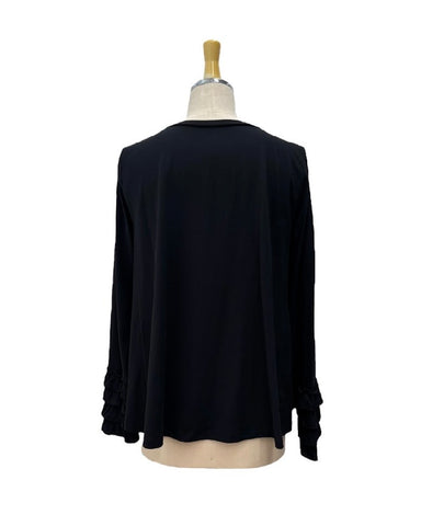 ayane予約<br> フリルカフフレアロンT