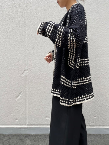 cafune<br>crochet knit cardigan