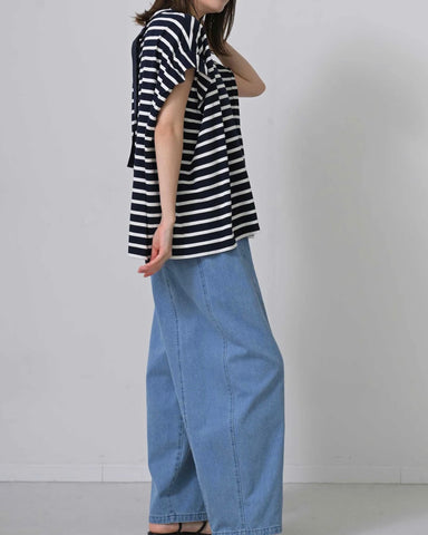 Herencia<br>バックリボンボーダーカットソー